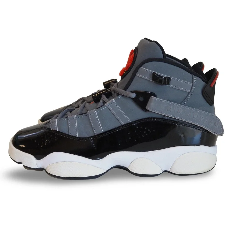 Air Jordan 6 Rings GS Light Graphite Youth 7 Womens 8.5 Basketball 323419-022